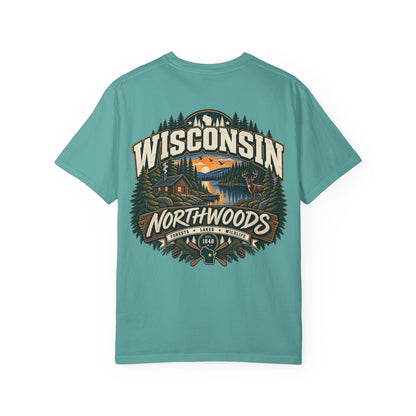 Wisconsin Northwoods Unisex Comfort Color 1717 Streetwear Graphic Tee