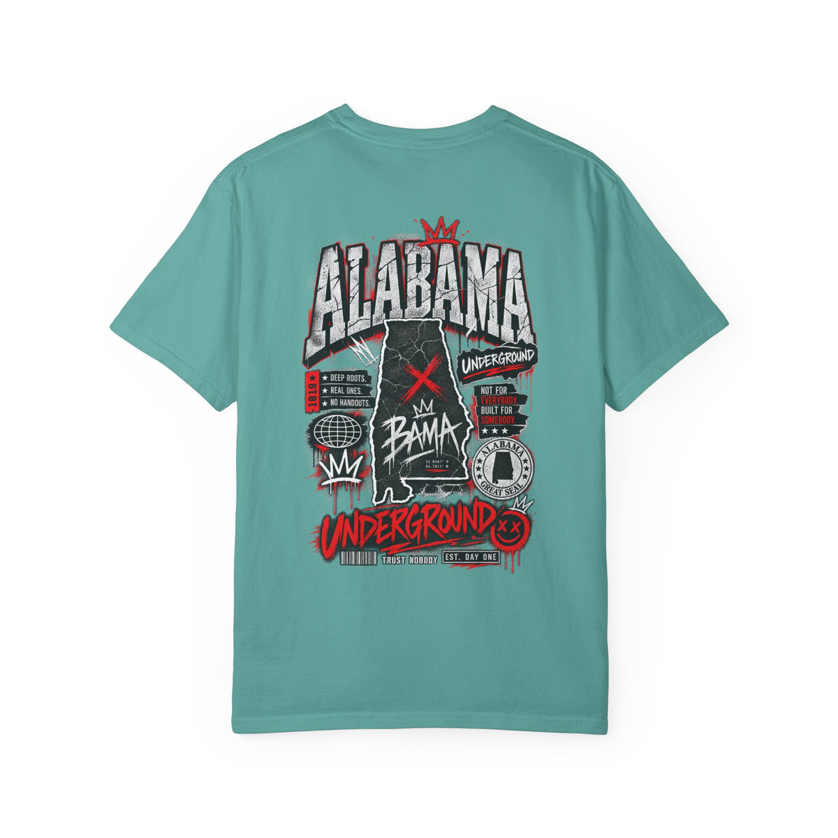 Alabama Underground Unisex Comfort Color 1717 Streetwear Graphic Tee