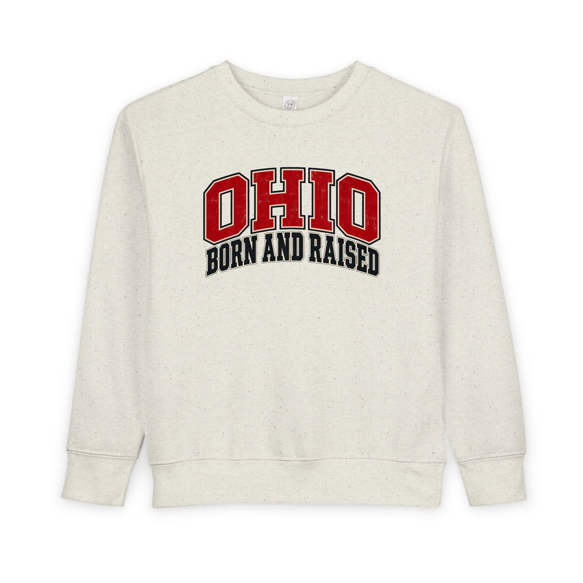 Ohio Born and Raised Old-School Athletic Unisex Toddler Sweatshirt