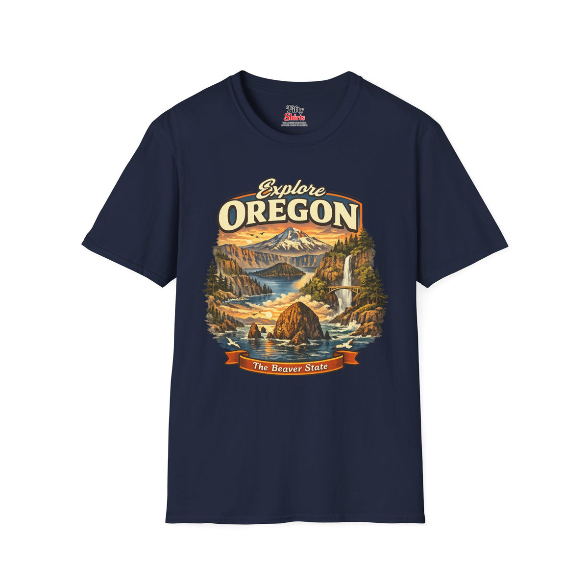 Explore Oregon Unisex Softstyle T Shirt State Pride Graphic Tee Collections FS03