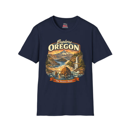 Explore Oregon Unisex Softstyle T Shirt State Pride Graphic Tee Collections FS03
