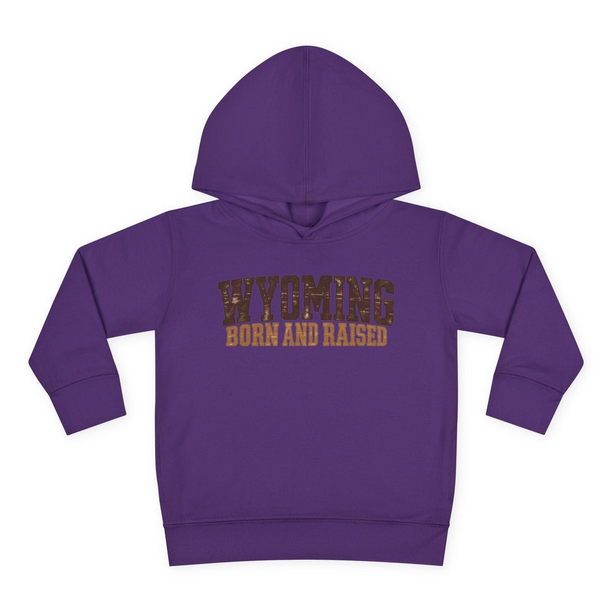 Wyoming Born and Raised Rugged Workwear Unisex Toddler Pullover Fleece Hoodie