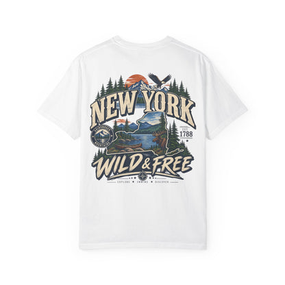 New York Wild & Free Unisex Comfort Color 1717 Streetwear Graphic Tee