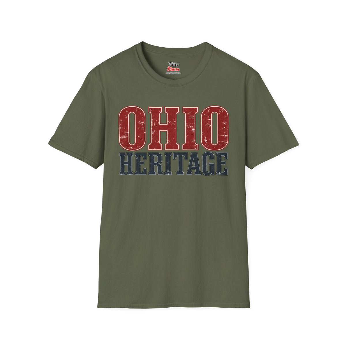 Ohio Heritage Unisex Softstyle T Shirt State Name Graphic Tee