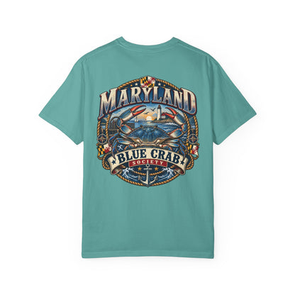 Maryland Blue Crab Society Unisex Comfort Color 1717 Streetwear Graphic Tee