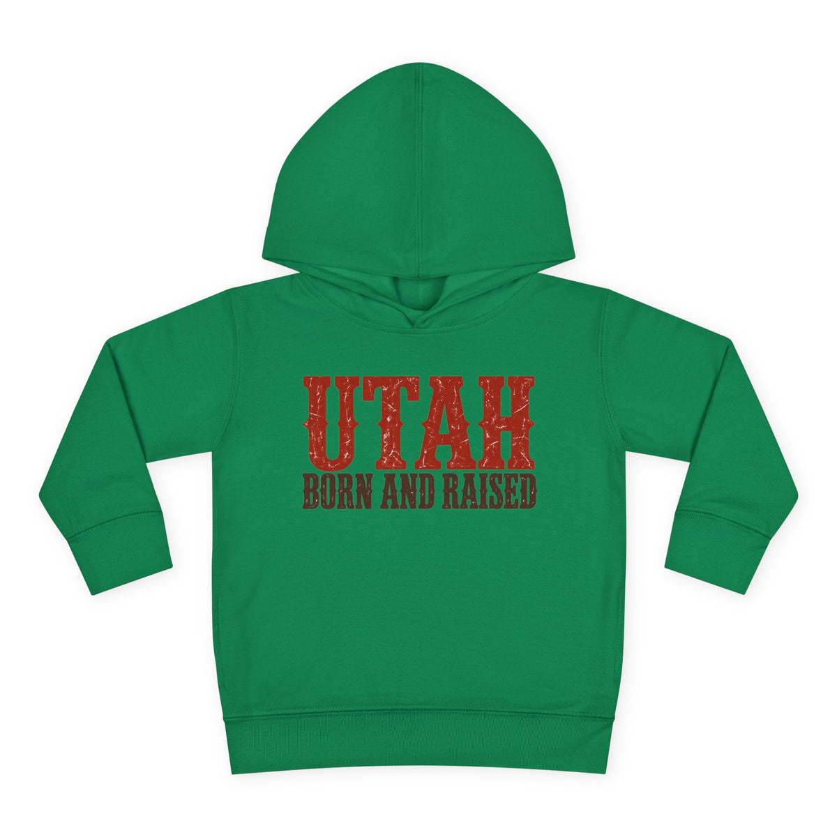 Utah Born and Raised Western Heritage Unisex Toddler Pullover Fleece Hoodie