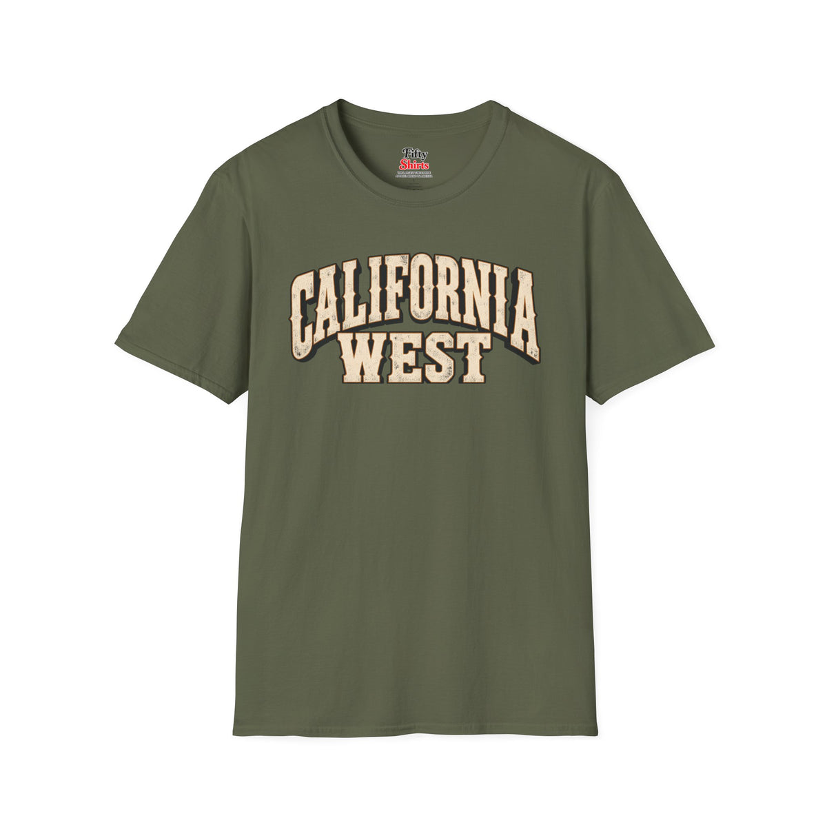 California West Unisex Softstyle T Shirt State Name Graphic Tee