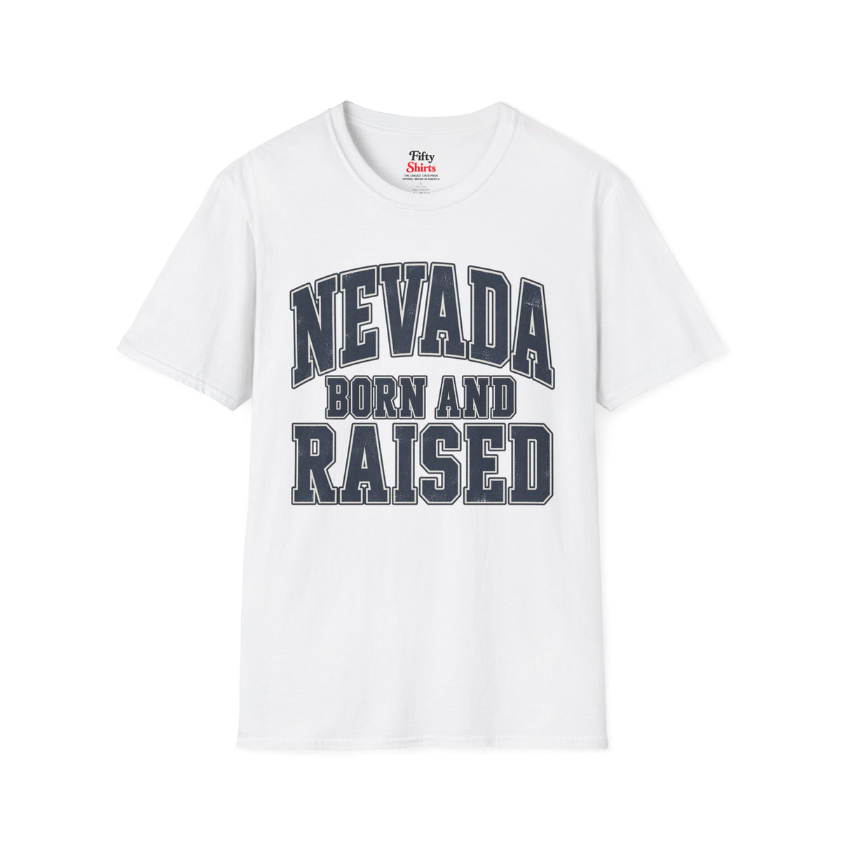 Nevada Born and Raised Unisex Softstyle T Shirt State Name Graphic Tee