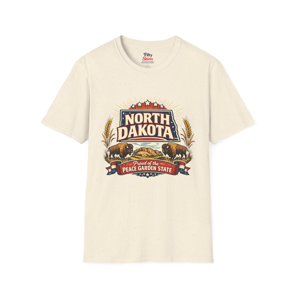 North Dakota State Pride Unisex Softstyle T Shirt State Pride Graphic Tee Collections FS03