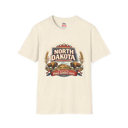 North Dakota State Pride Unisex Softstyle T Shirt State Pride Graphic Tee Collections FS03