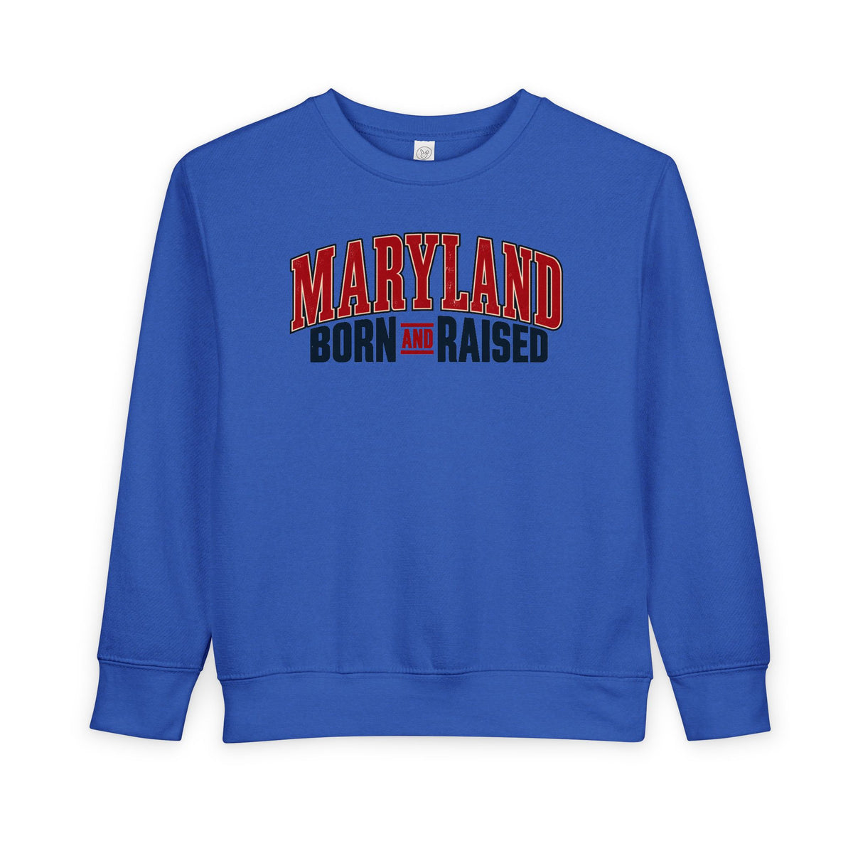 Maryland Born and Raised Timeless Heritage Unisex Toddler Sweatshirt