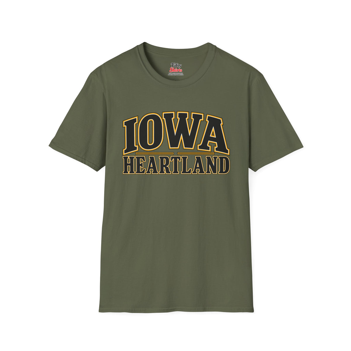 Iowa Heartland Unisex Softstyle T Shirt State Name Graphic Tee
