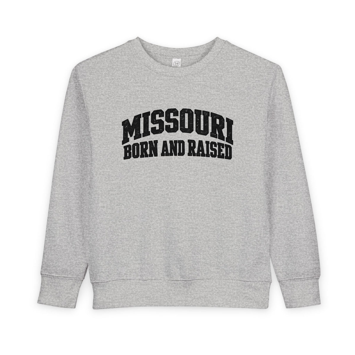 Missouri Born and Raised Collegiate Unisex Toddler Sweatshirt Graphic