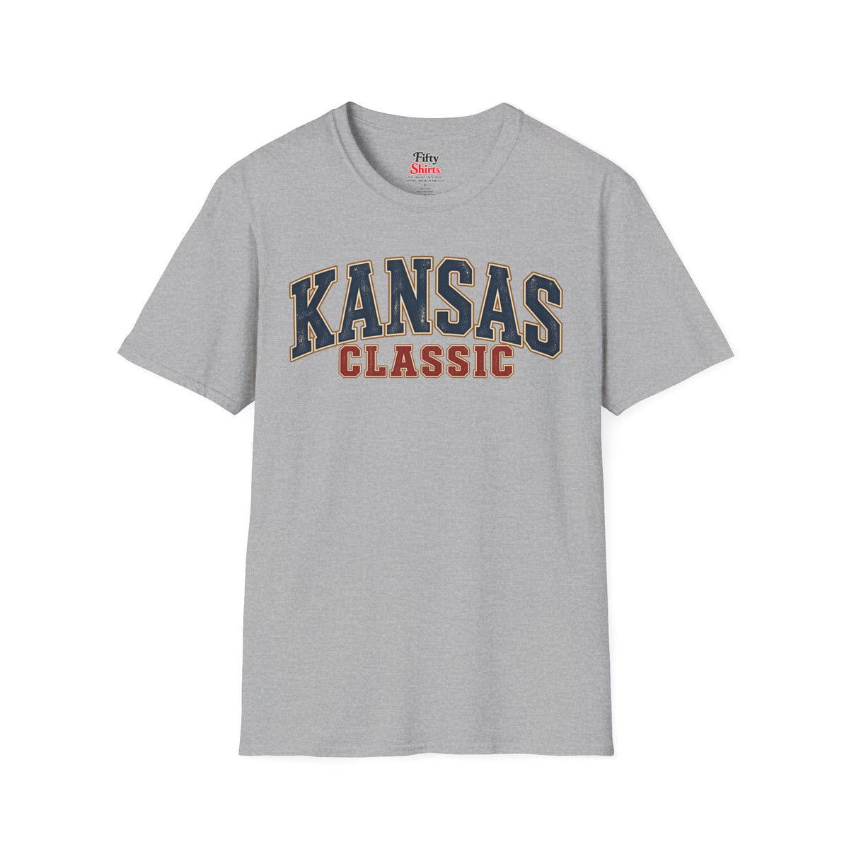 Kansas Classic Unisex Softstyle T Shirt State Name Graphic Tee