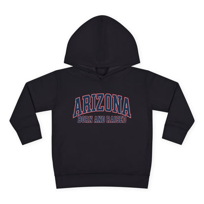 Arizona Born and Raised Classic Collegiate Unisex Toddler Pullover Fleece Hoodie