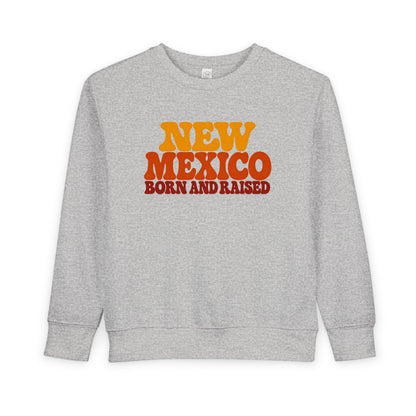 New Mexico Born and Raised 1970s Retro Unisex Toddler Sweatshirt