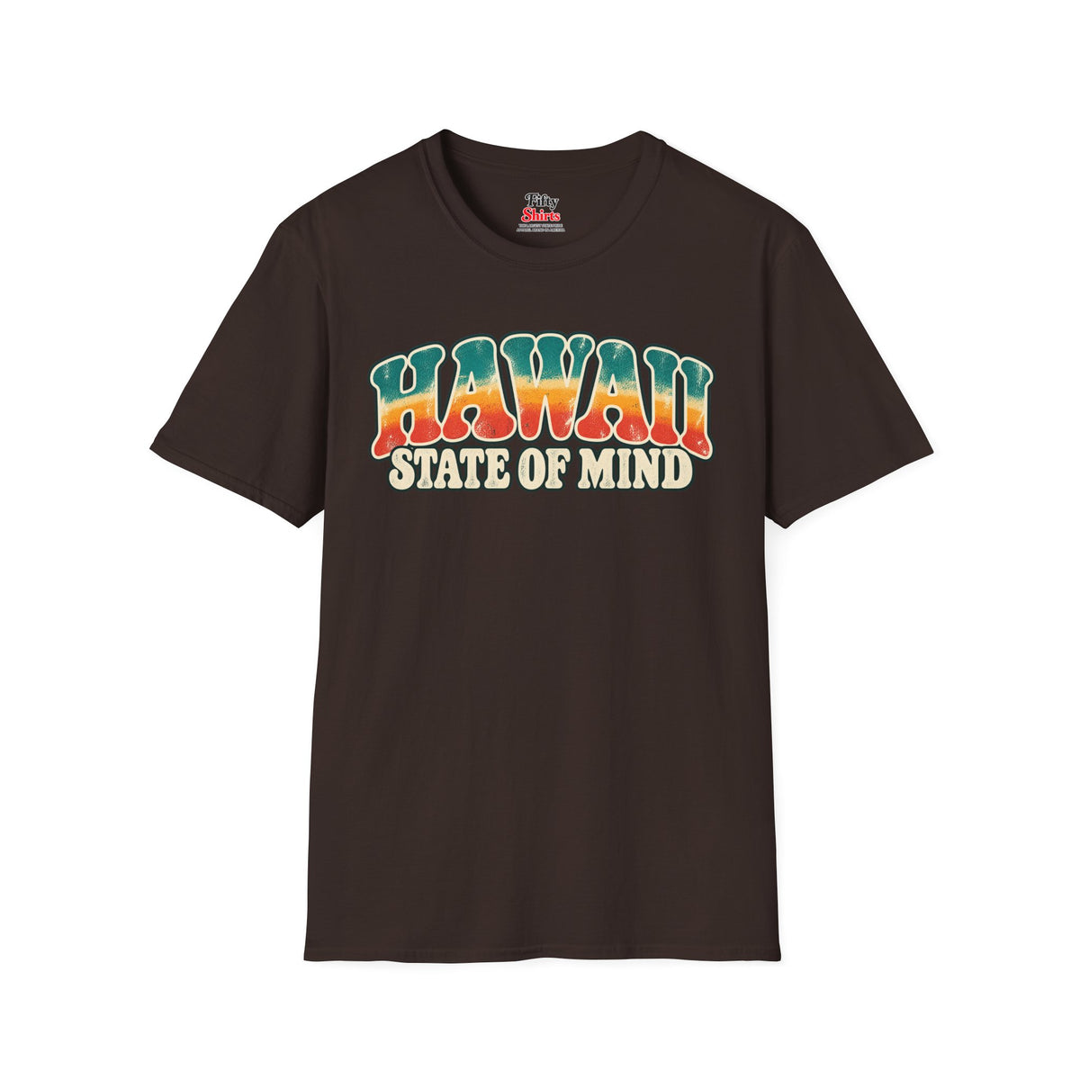 Hawaii State of Mind Unisex Softstyle T Shirt State Name Graphic Tee