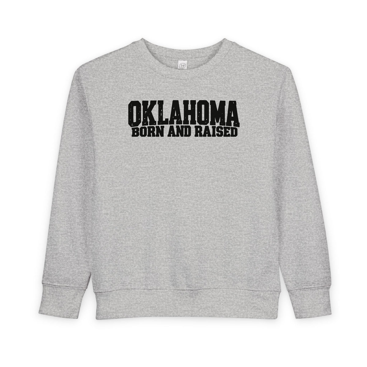 Oklahoma Born and Raised Minimal Heritage Unisex Toddler Sweatshirt