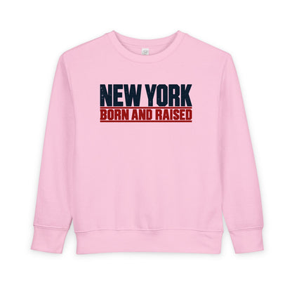 New York Born and Raised Workwear Unisex Toddler Sweatshirt Graphic