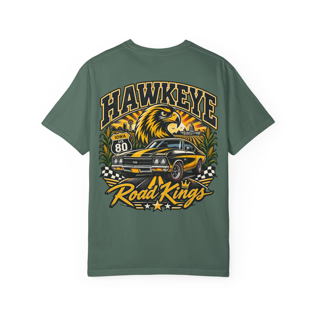 Iowa Hawkeye Road Kings Unisex Comfort Color 1717 Streetwear Graphic Tee
