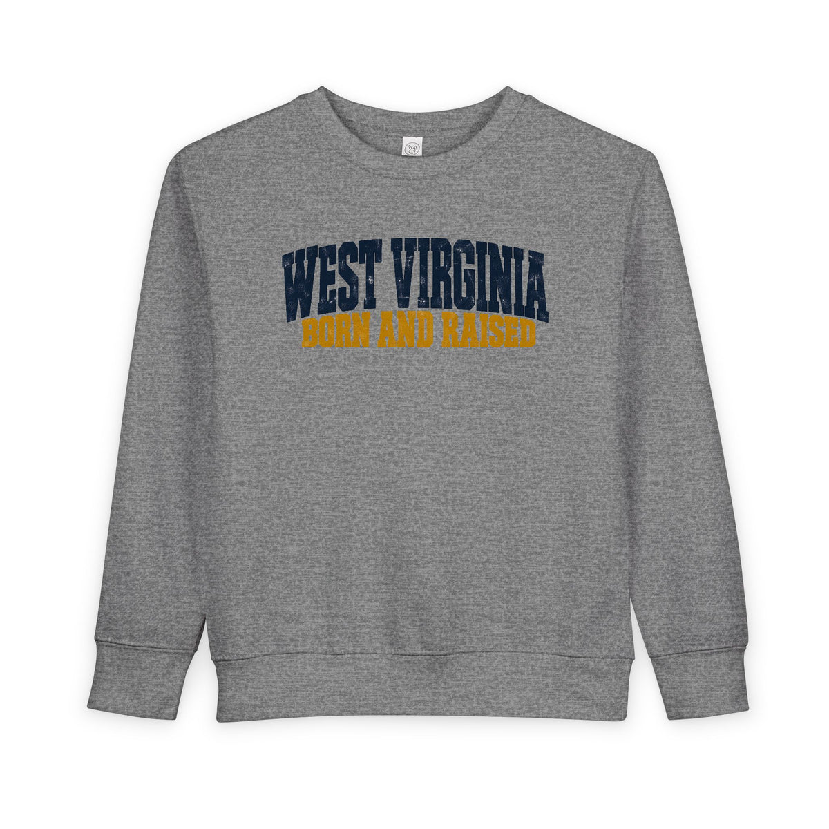 West Virginia Born and Raised Bold Workwear Unisex Toddler Sweatshirt