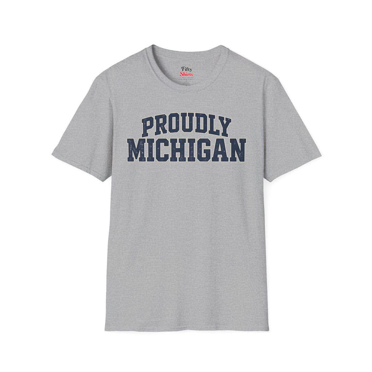 Proudly Michigan Unisex Softstyle T Shirt State Name Graphic Tee