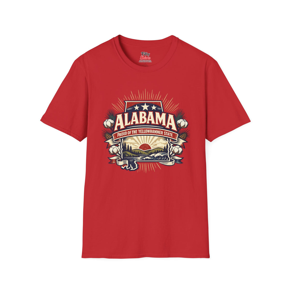 Alabama State Pride Unisex Softstyle T Shirt State Pride Graphic Tee Collections FS03