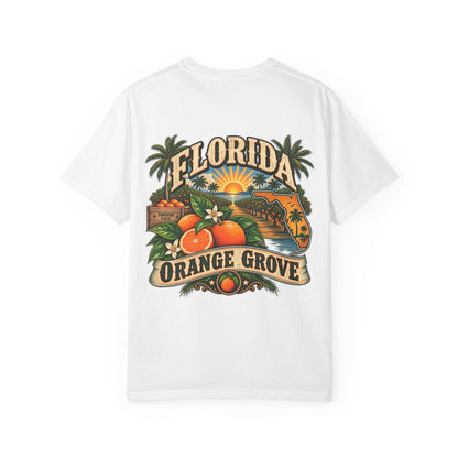 Florida Orange Grove  Unisex Comfort Color 1717 Streetwear Graphic Tee