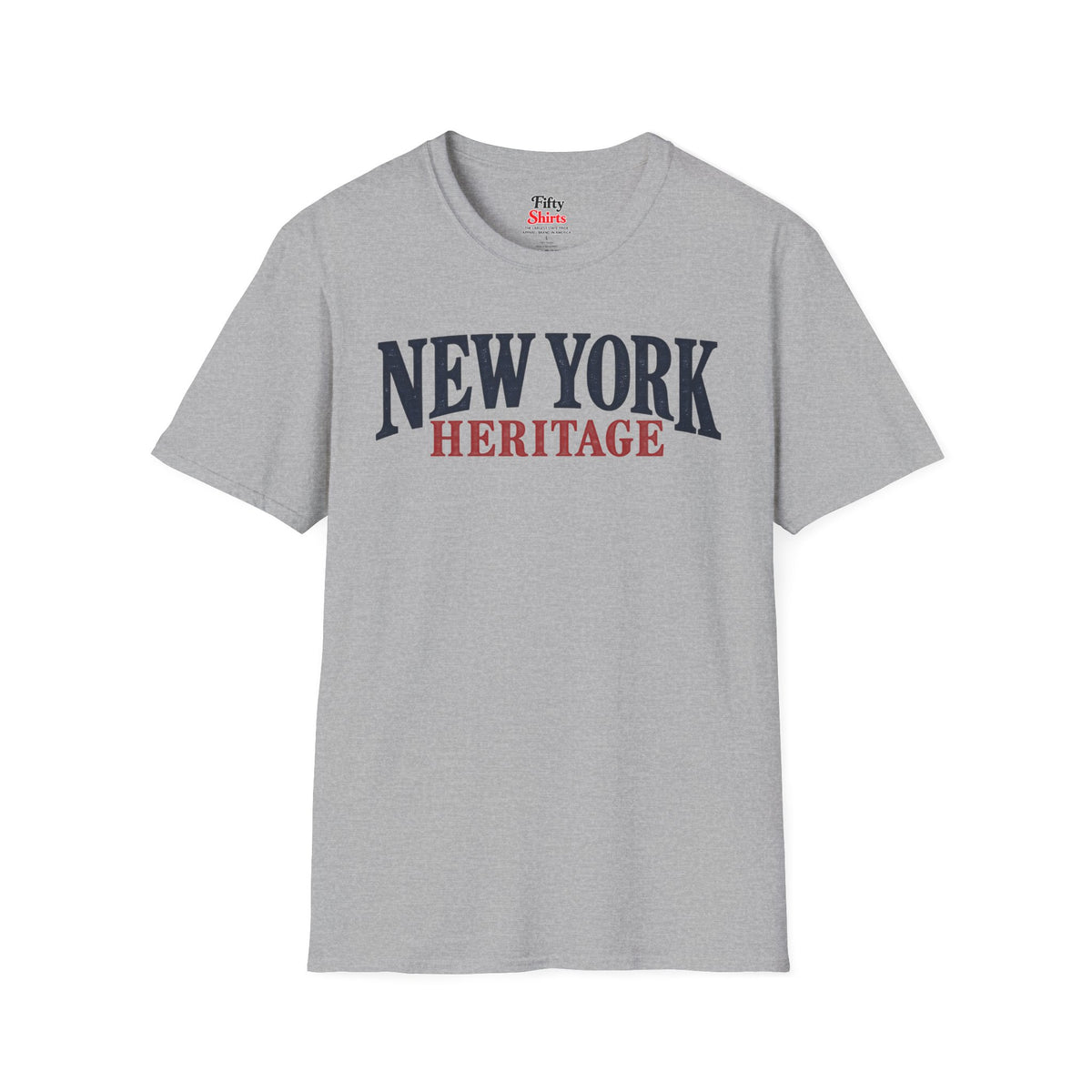 New York Heritage Unisex Softstyle T Shirt State Name Graphic Tee