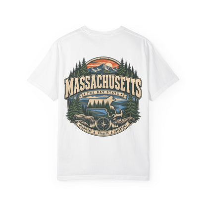 Massachusetts Mountain & Forest Unisex Comfort Color 1717 Streetwear Graphic Tee