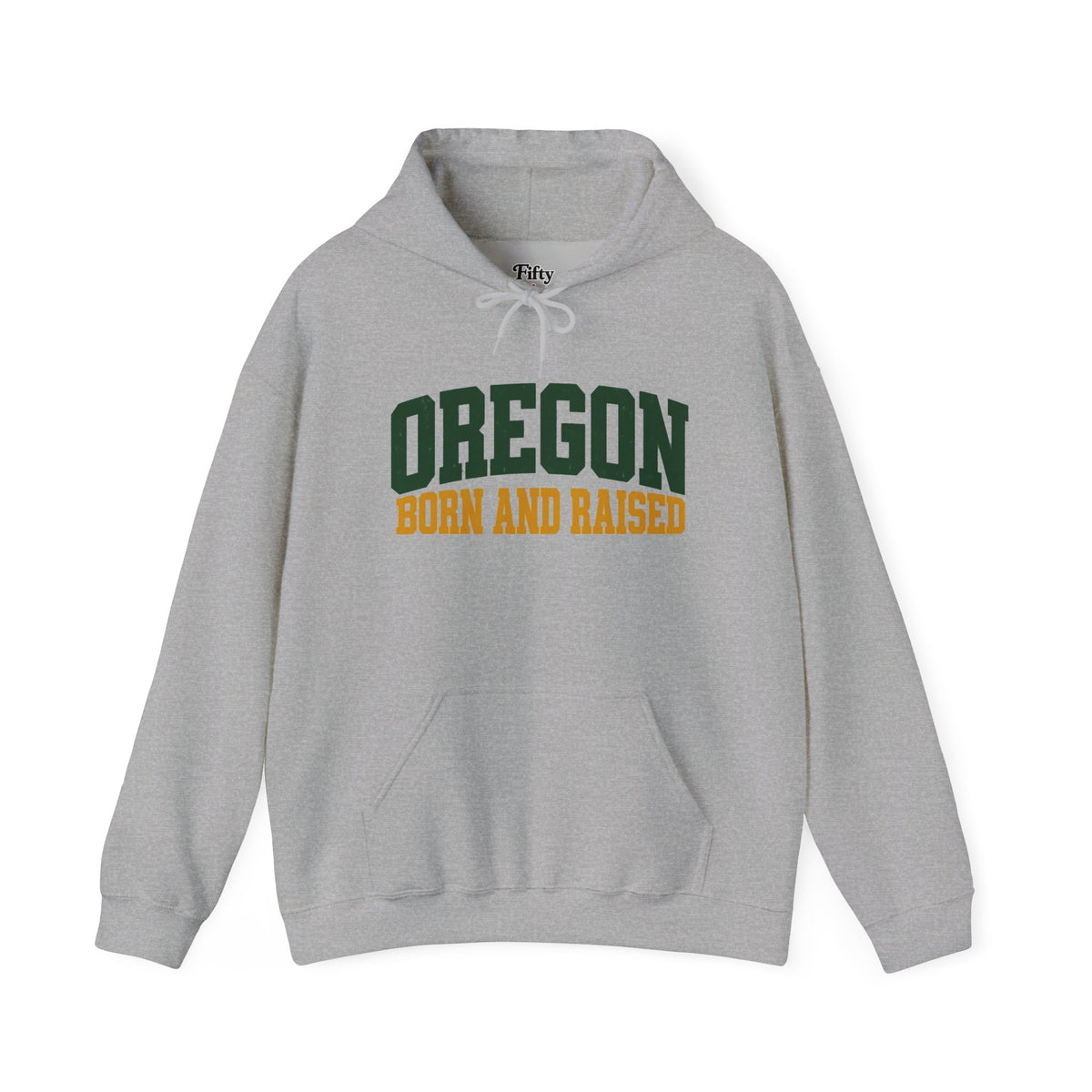 Oregon Born and Raised Vintage Collegiate Unisex Hoodie Graphic
