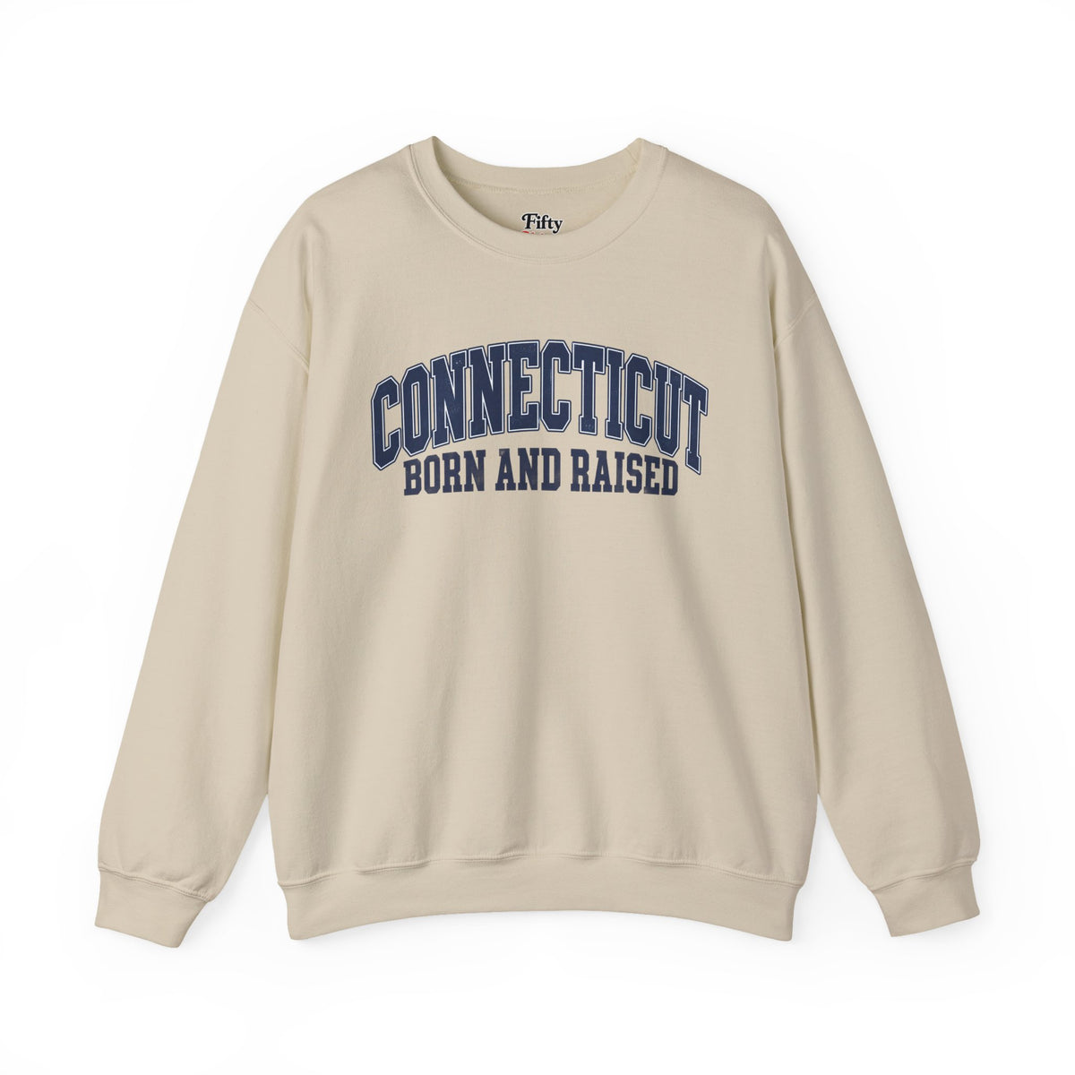 Connecticut Born and Raised Vintage Athletic Heritage Unisex Sweatshirt Graphic