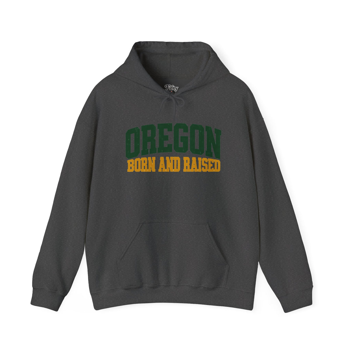 Oregon Born and Raised Vintage Collegiate Unisex Hoodie Graphic