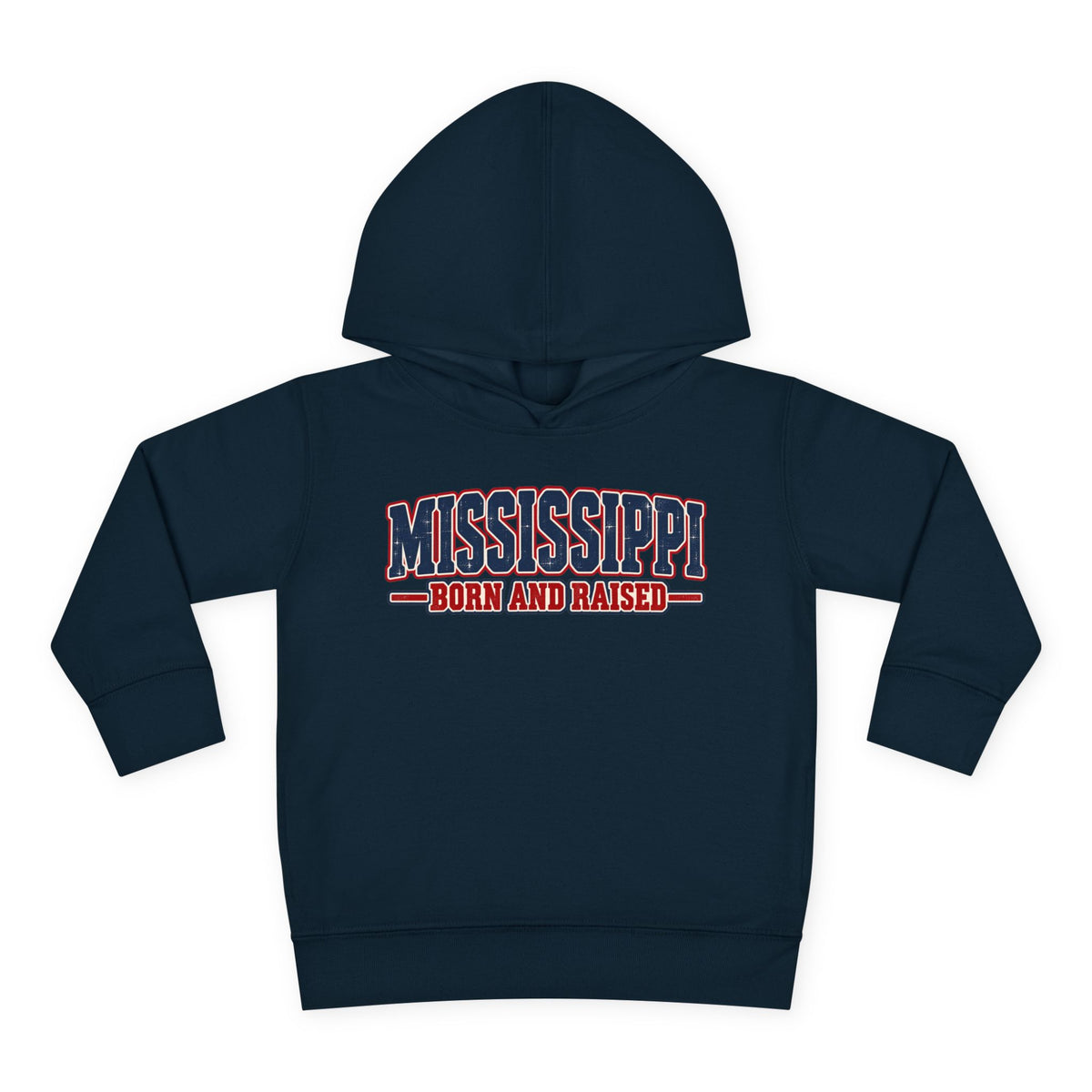 Mississippi Born and Raised Old-School Sign Unisex Toddler Pullover Fleece Hoodie