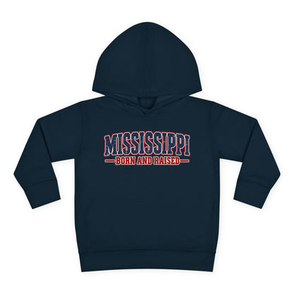 Mississippi Born and Raised Old-School Sign Unisex Toddler Pullover Fleece Hoodie