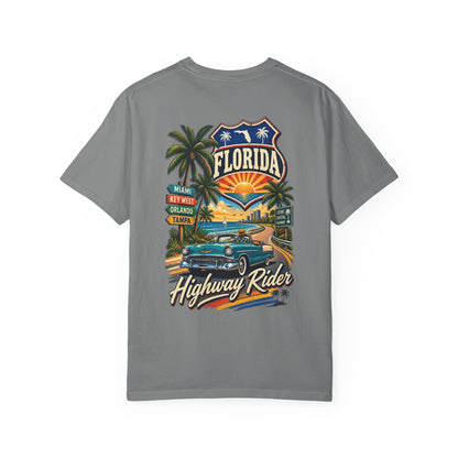 Florida Highway Rider  Unisex Comfort Color 1717 Streetwear Graphic Tee