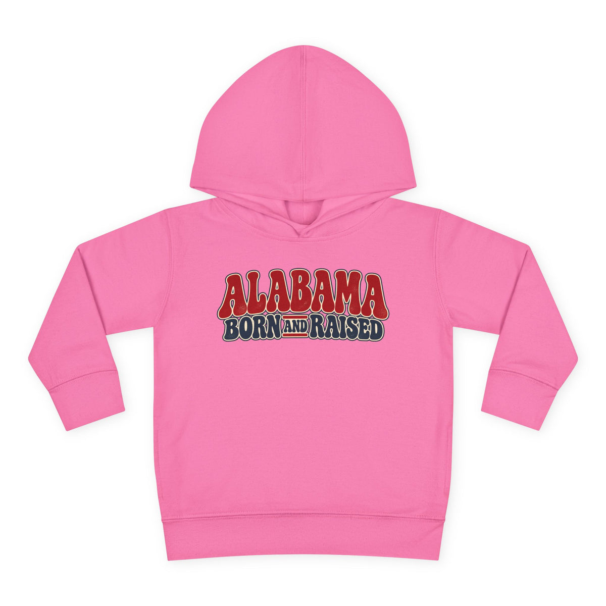 Alabama Born and Raised Retro 1970s Americana Unisex Toddler Pullover Fleece Hoodie