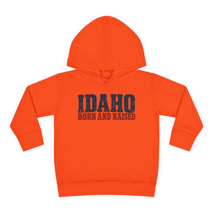 Idaho Born and Raised Rustic Americana Unisex Toddler Pullover Fleece Hoodie