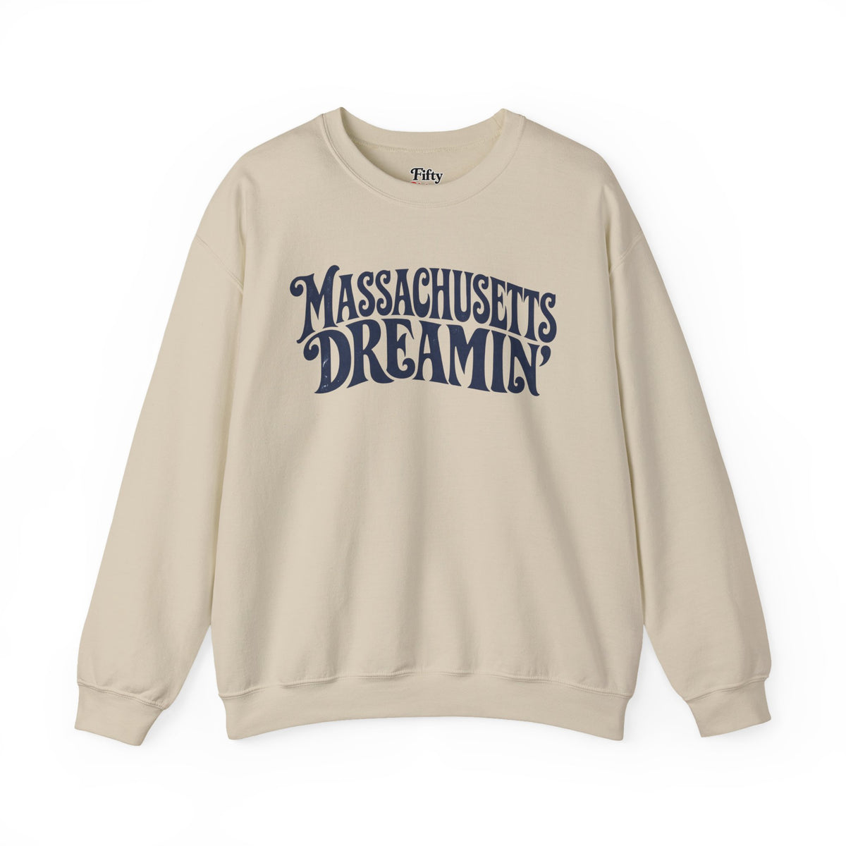 Massachusetts Dreamin Unisex Crewneck Sweatshirt State Name Graphic