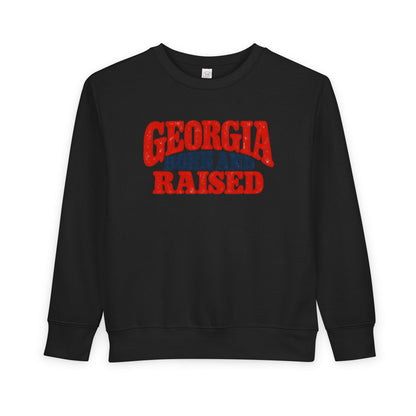 Georgia Born and Raised Retro Unisex Toddler Sweatshirt