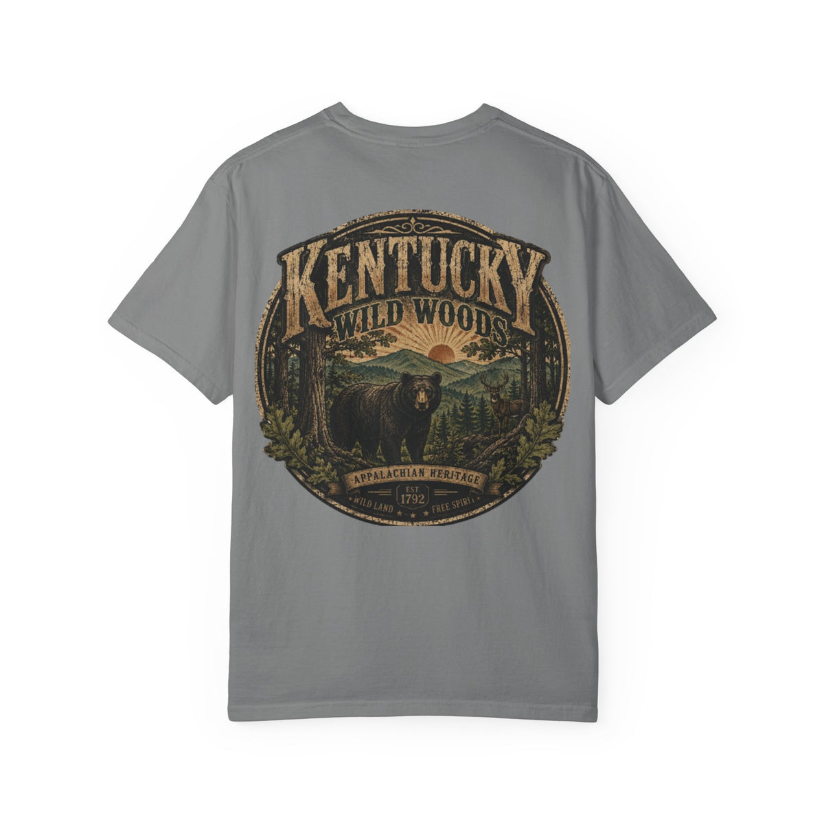 Kentucky Wild Woods Unisex Comfort Color 1717 Streetwear Graphic Tee