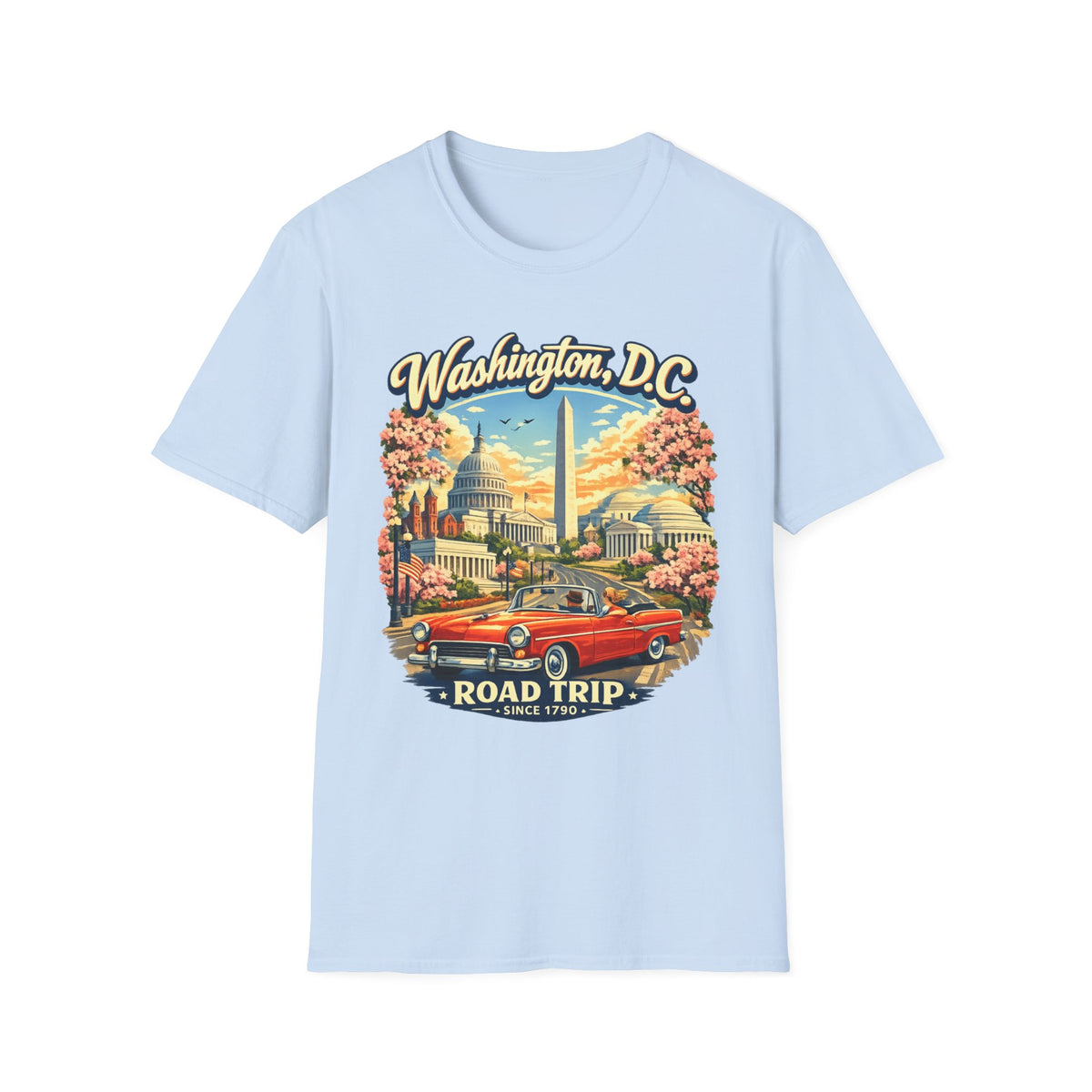 Washington D.C. Road Trip Unisex Softstyle T Shirt State Pride Graphic Tee Collections FS03