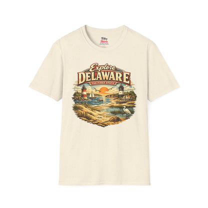 Explore Delaware Unisex Softstyle T Shirt State Pride Graphic Tee Collections FS03
