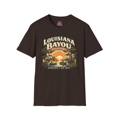 Louisiana Bayou Outfitters Unisex Softstyle T Shirt State Pride Graphic Tee Collections FS03