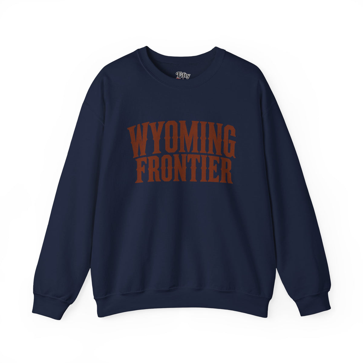 Wyoming Frontier Unisex Crewneck Sweatshirt State Name Graphic
