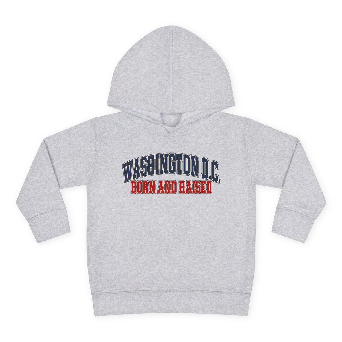Washington DC Born and Raised Classic Collegiate Unisex Toddler Pullover Fleece Hoodie