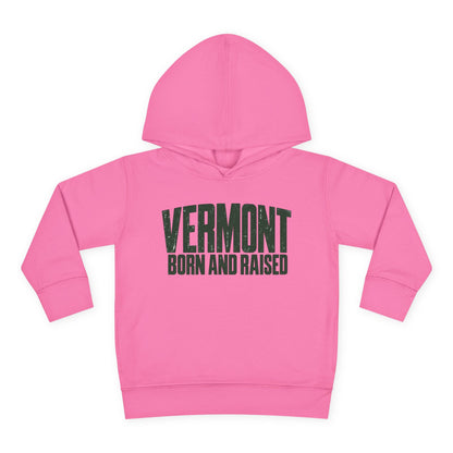 Vermont Born and Raised Modern New England Streetwear Unisex Toddler Pullover Fleece Hoodie
