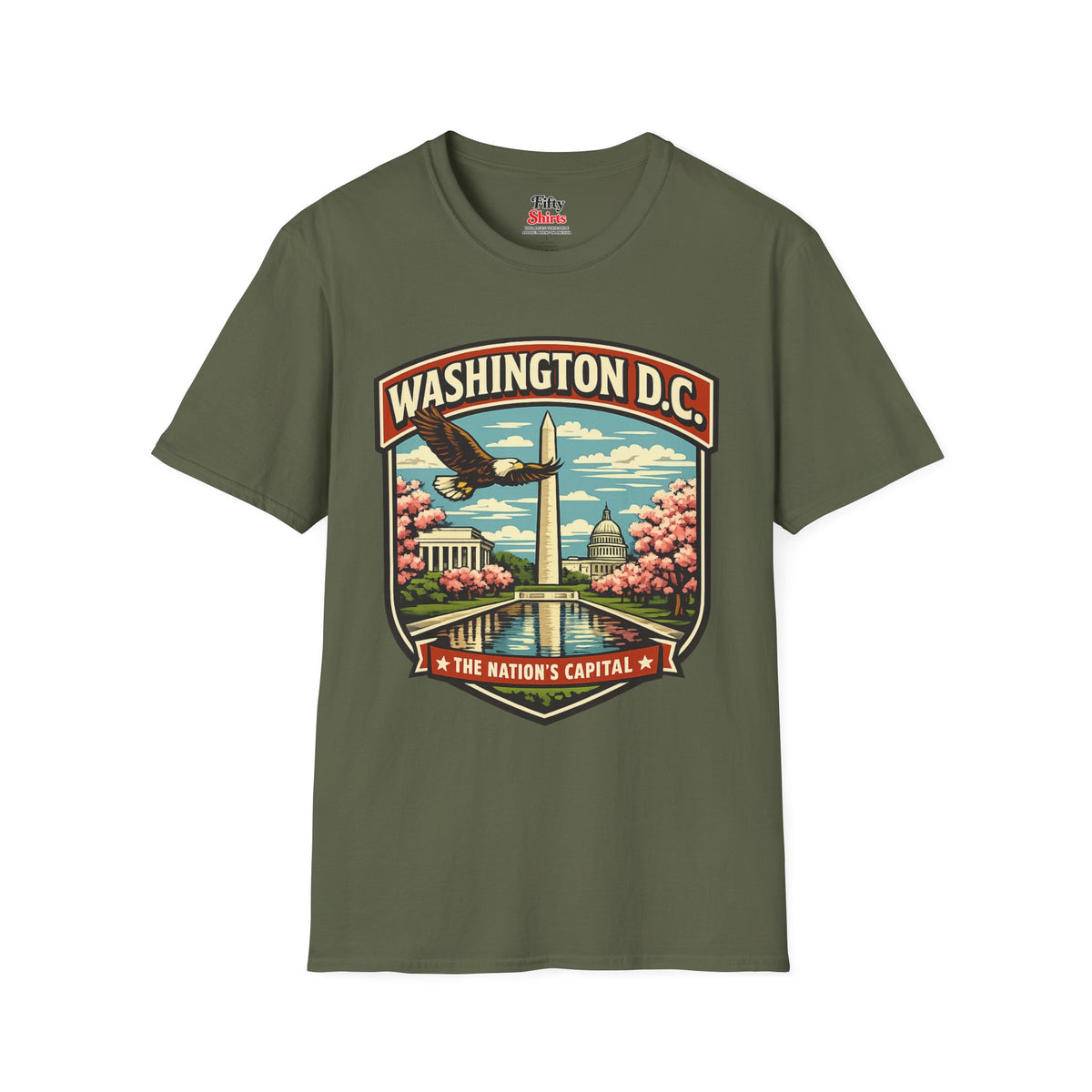 Washington D.C. Nation Capital Adventure Unisex Softstyle T Shirt State Pride Graphic Tee Collections FS03