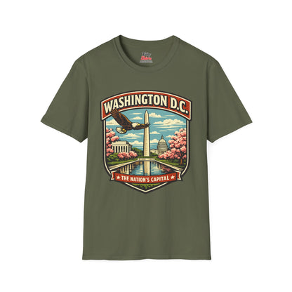 Washington D.C. Nation Capital Adventure Unisex Softstyle T Shirt State Pride Graphic Tee Collections FS03