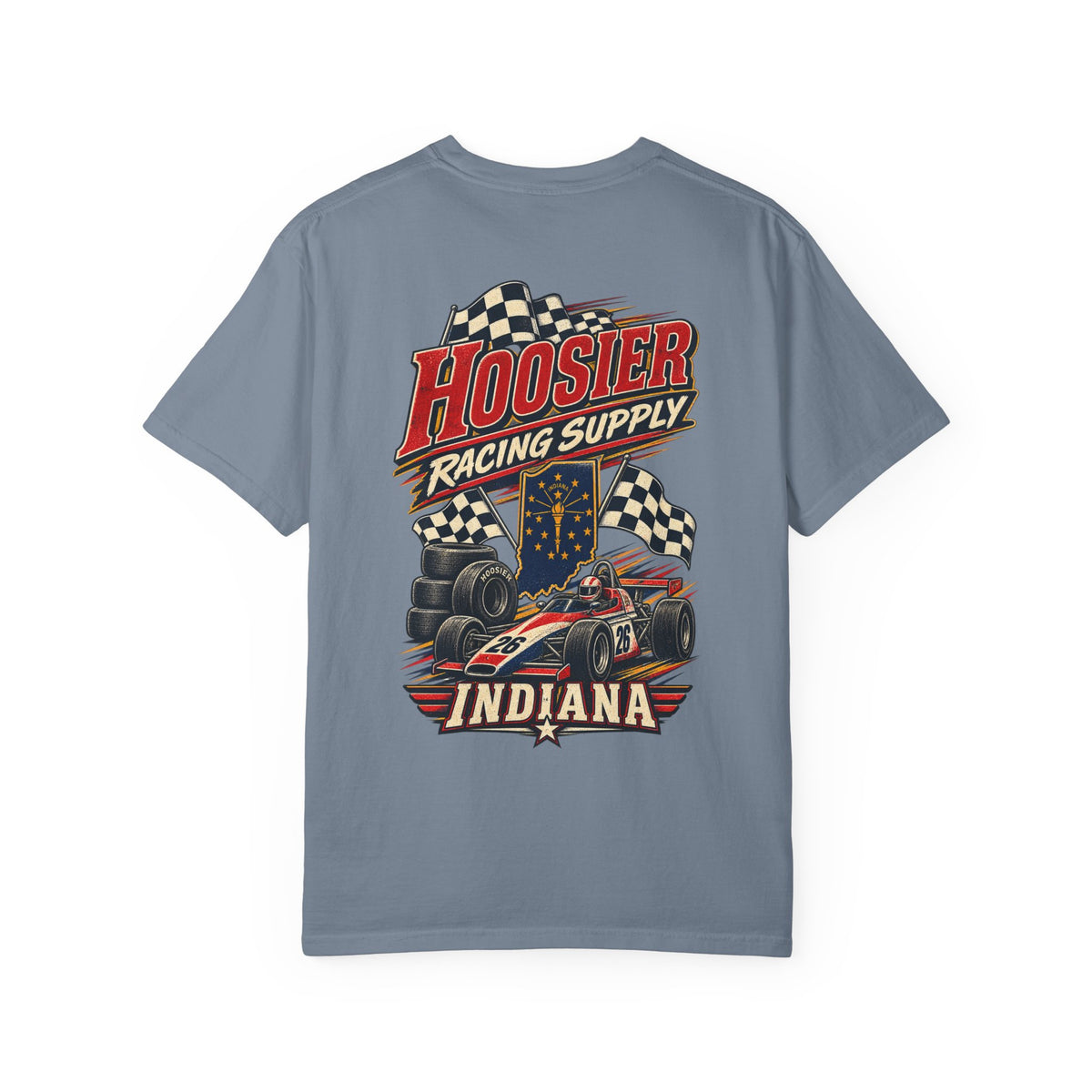 Indiana Hoosier Racing Supply Unisex Comfort Color 1717 Streetwear Graphic Tee